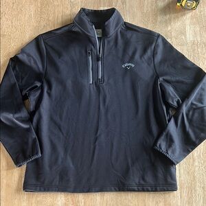 Callaway Black Lightweight Quarter-Zip Jacket